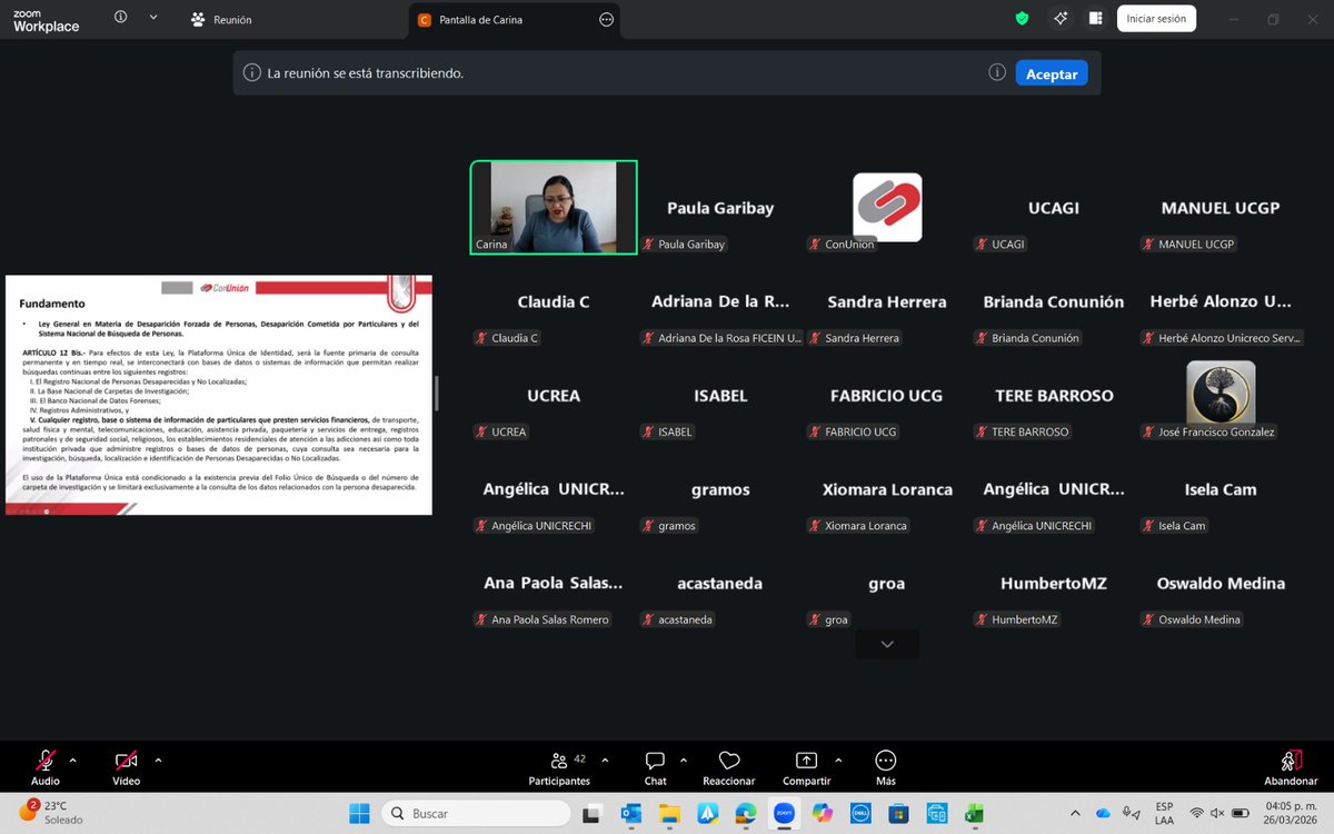 ConUnionOficial's tweet photo. Impartimos nuestro webinar sobre la PUI, Plataforma Única de Identidad. ¡Muchas gracias por participar! https://t.co/TNy30d7BBS