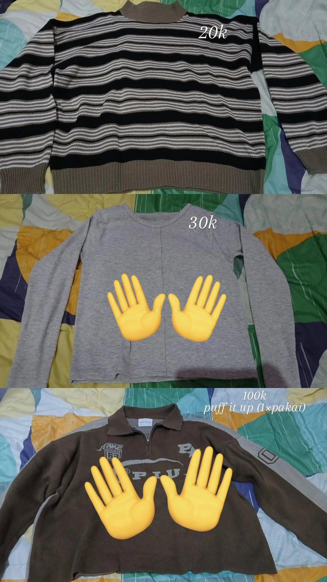 nonocimoll's tweet photo. WTS preloved knit garis coklat hitam 
only 20k 
incl adm 🍊
dom semarang https://t.co/L62Q4JJCjJ