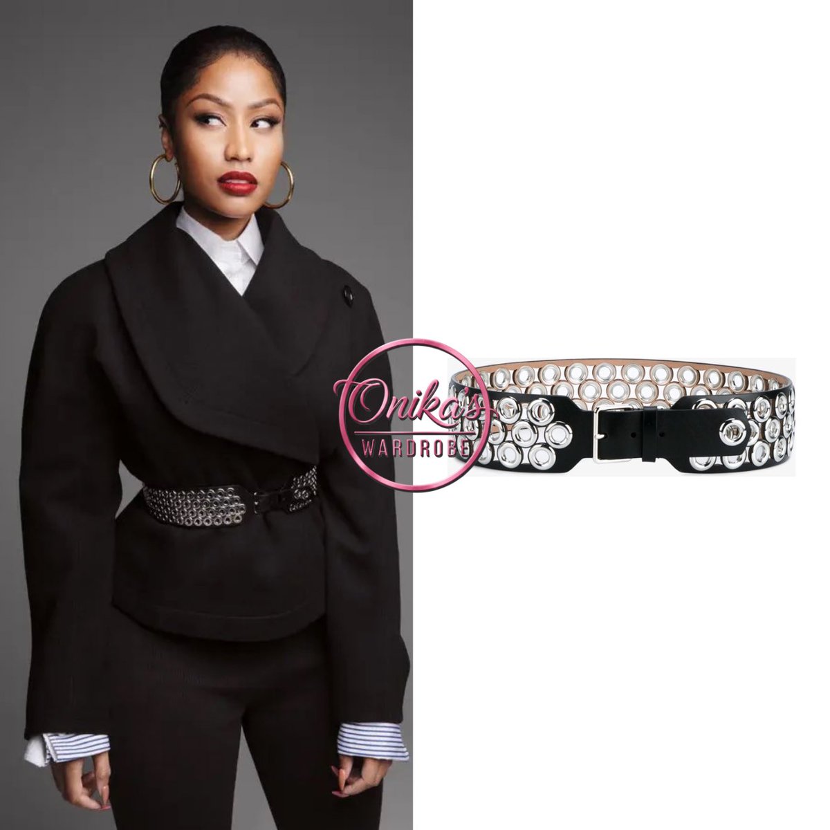 onikaswardrobe's tweet photo. New York Times’ T Magazine's "Greats" issue (October 2017)

Nicki Minaj wearing a pair of Sophie Buhai earrings (worn throughout), $575,. Stud earring (worn throughout), Nicki Minaj’s own. Alaïa belt, $1,090,.

#Alaïa #SophieBuhai #barbz 
#NewYorkTimes #TMagazine 
#NickiMinaj #style #fashion
