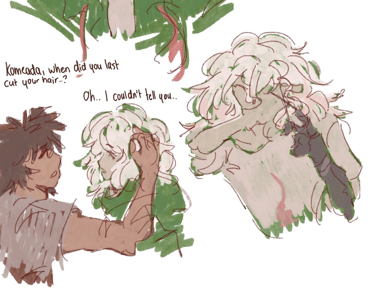 post-canon nagito letting his hair grow yesss
#komahina