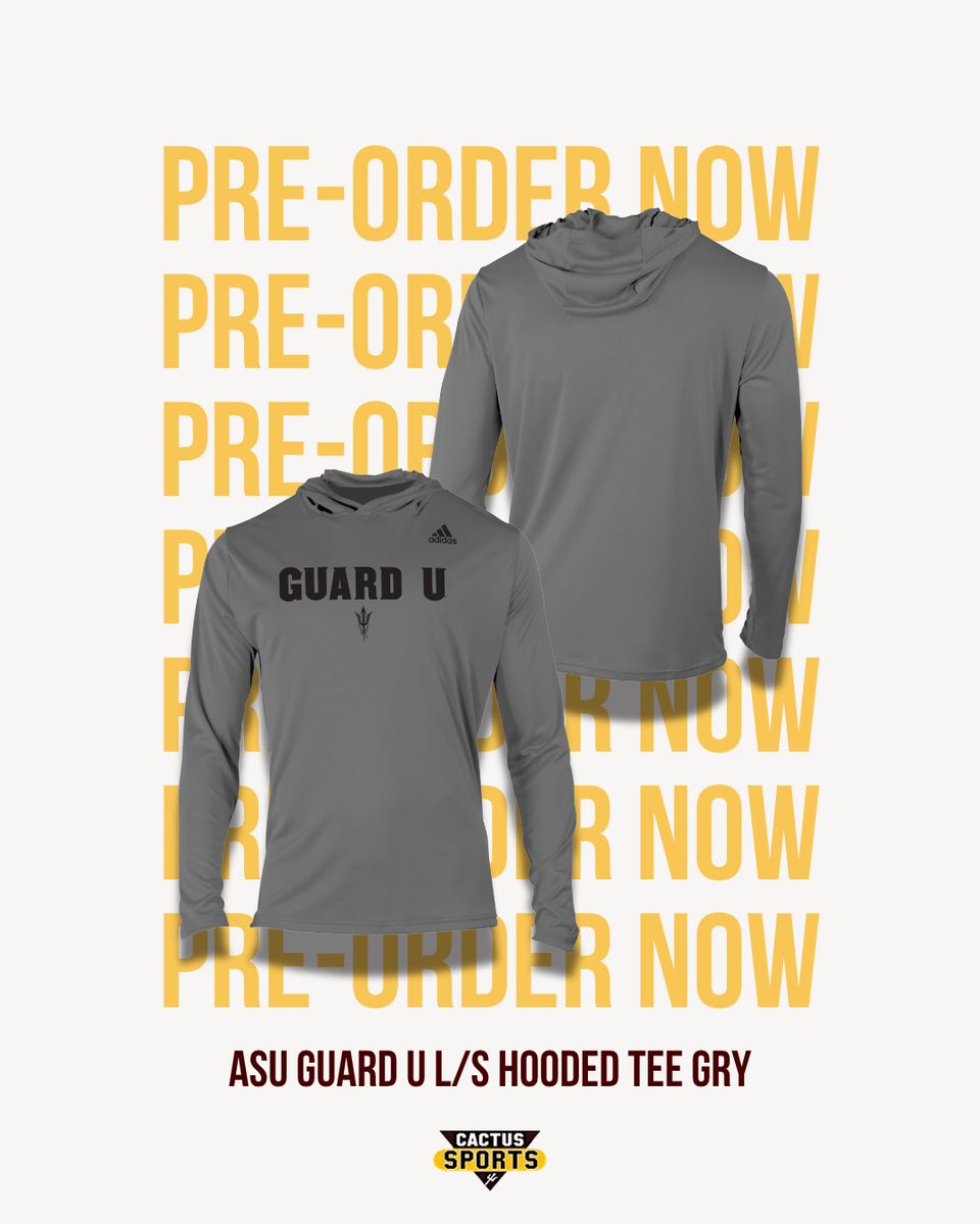 Guard U 🔱
Inspired by the 2017 Guard U era that had ASU basketball on top.
12 and 0 start and a huge win over #2 Kansas.
Pre-order yours now. Think Local. Buy Local. Be Local.

#asu #millave #shoplocal #cactussports #Asubasketball