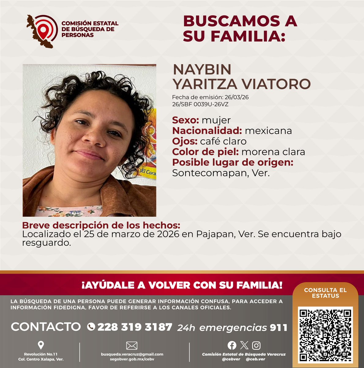 Comisión Estatal de Búsqueda Veracruz tweet media