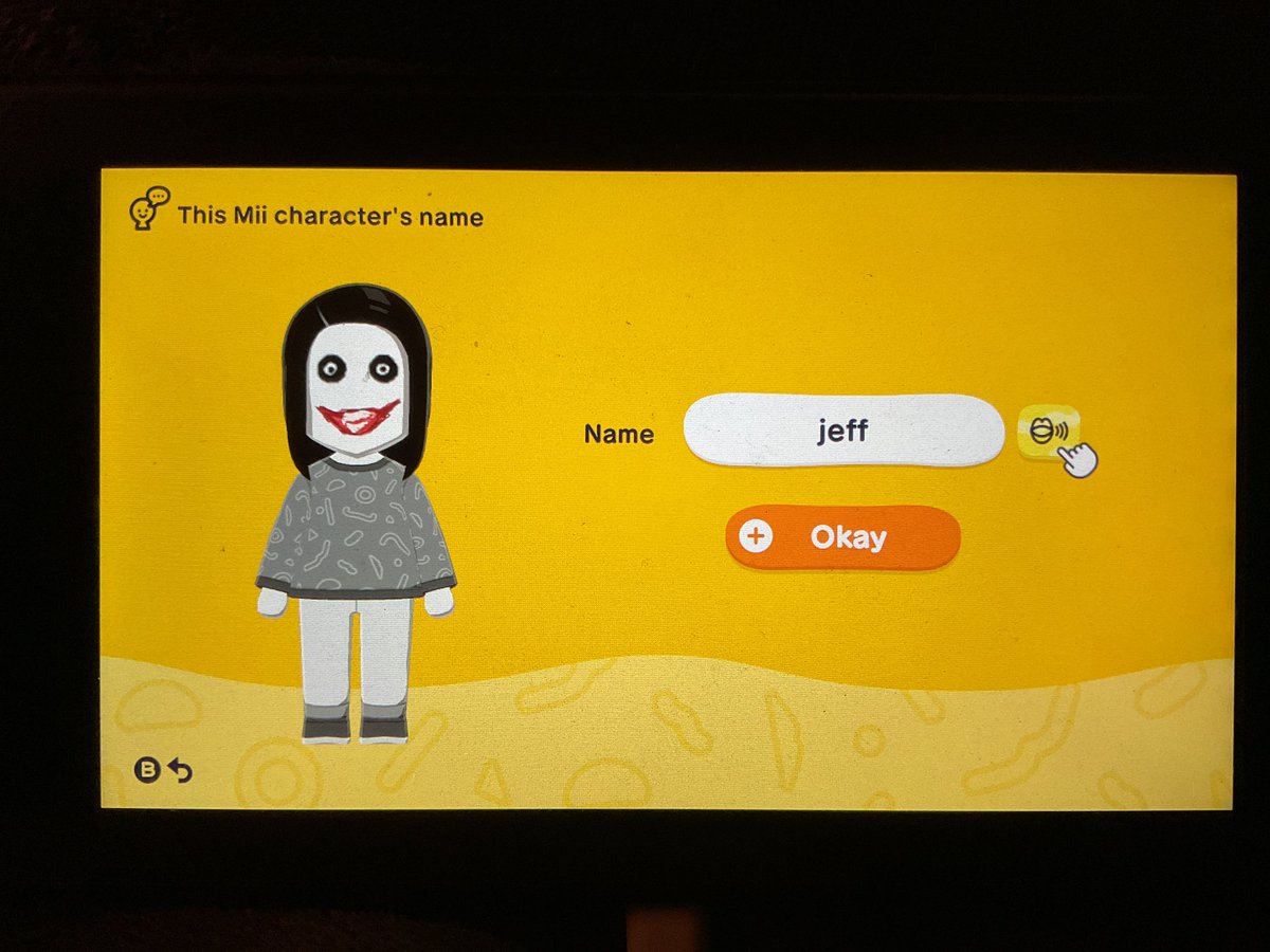#tomodachilife hi guys i made jeff the killer