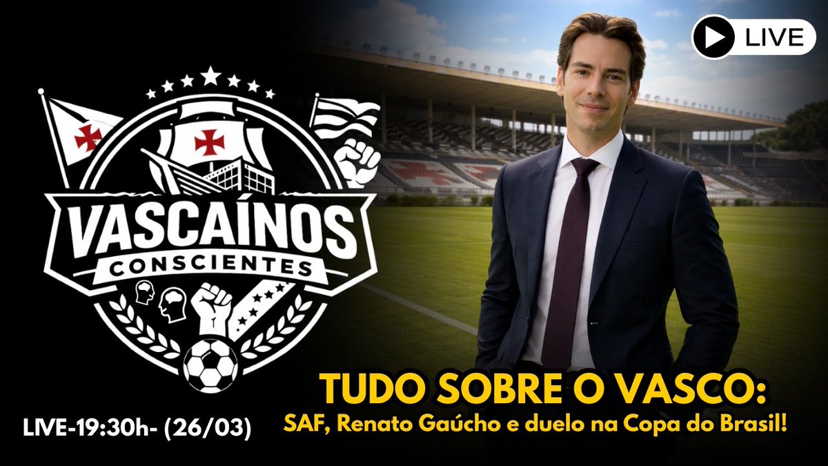 VConscientes98's tweet photo. https://t.co/1T1EDZa5ET

Vem falar de Vasco com a gente nessa data FIFA 💪🏻💢

#Vasco #VascodaGama #Live #DataFifa #Brasil https://t.co/ayfDglQdBO