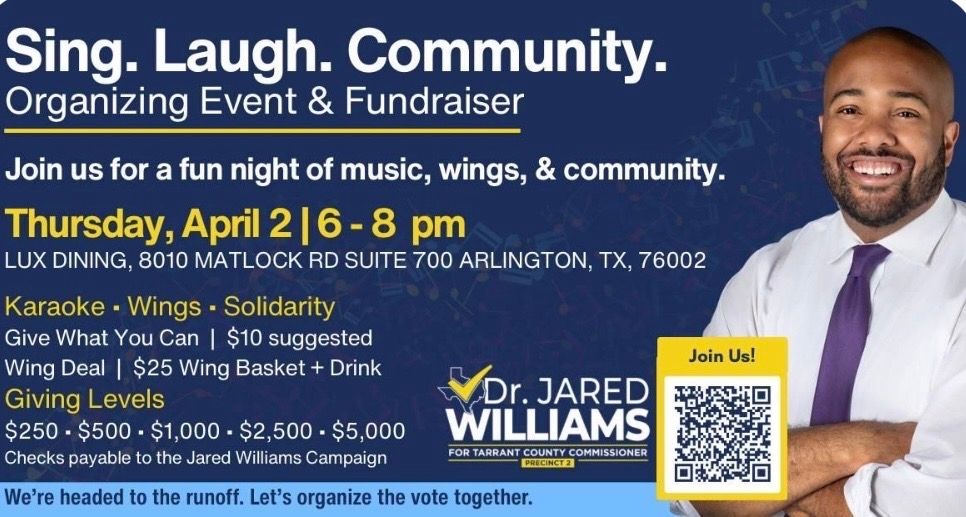 DioneSims365's tweet photo. Solidarity Karaoke Night!
Join Dr. Jared Williams and me on April 2, 2026 for a night of good music, good food, and great people!

https://t.co/pxAKbkWvKX https://t.co/aEUO1u8f8M