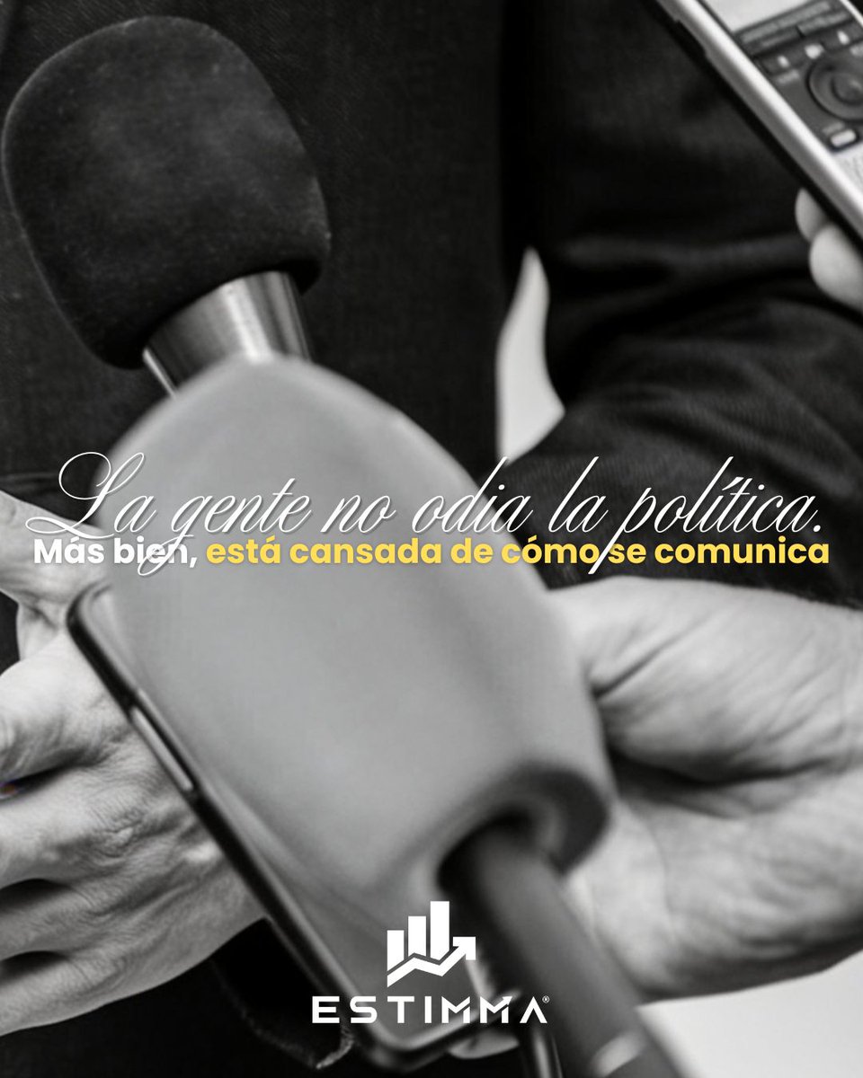 EstimmaMx's tweet photo. La gente no odia la política. Más bien, está cansada de cómo se comunica. 

Síguenos en nuestro canal 📱 de WhatsApp: https://t.co/2aXf9vxQVA
•
•
#Estimma #encuestas #comunicaciónpolítica #marketingpolítico https://t.co/Gg6qUpbw6s