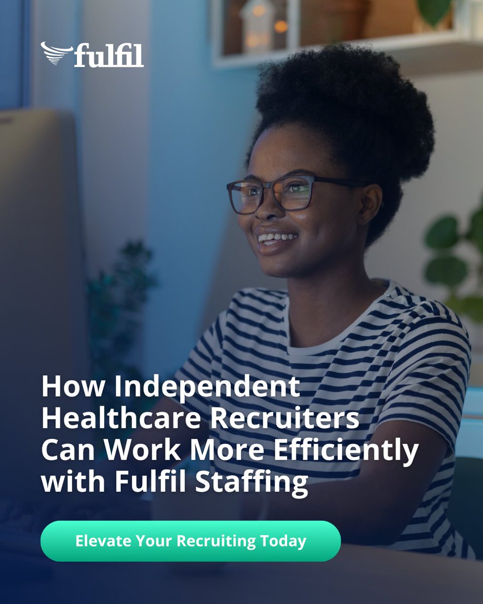 Fulfilstaffing's tweet photo. For an independent #healthcarerecruiter, success depends on a clear process, reliable tools, and consistent access to the right opportunities. Discover how Fulfil supports both career growth and meaningful impact on patient care in our latest blog: https://t.co/GpbFKNROCG https://t.co/nrFV8Wxuzd