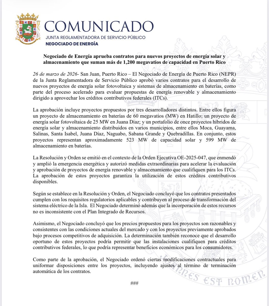 Negociado de Energía de Puerto Rico tweet media
