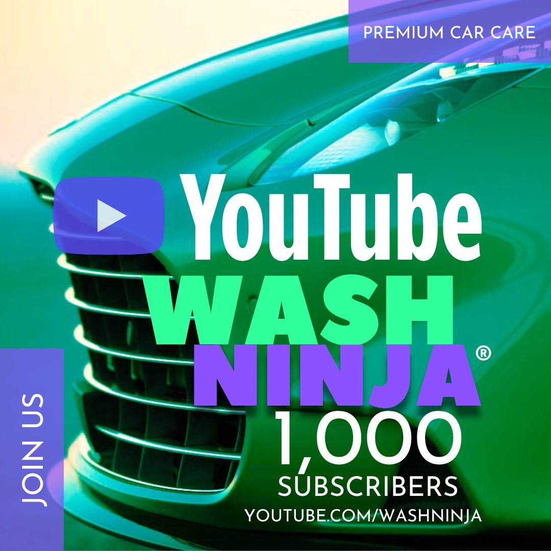 washninja's tweet image. Join the Ride - Subscribe to @WashNinja Premium #CarCare on YouTube - youtube.com/washninja