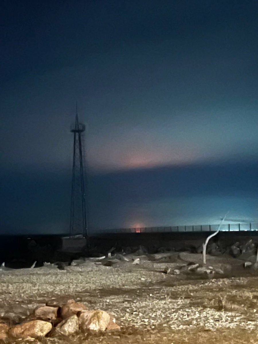 The fire at Ust Luga on the territory of the russian terrorist state can be seen from Estonia.