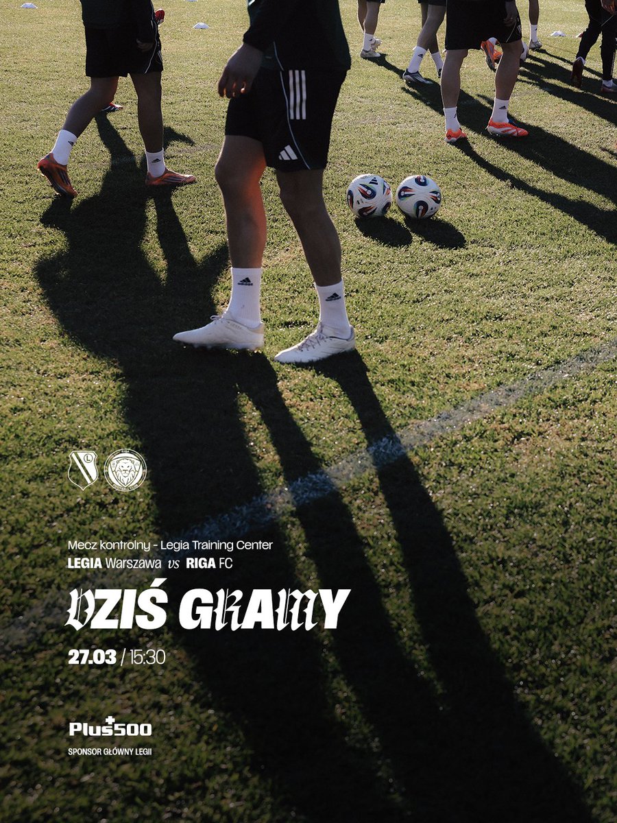 LegiaWarszawa's tweet photo. DZIŚ GRAMY! #LEGRIG

🆚 Legia Warszawa - Riga FC
⚽️ Mecz kontrolny 
📍 Legia Training Center 
⌛️ 15:30
✍🏻 relacja tekstowa LIVE na https://t.co/83KwjmdU7D https://t.co/ulA2gUtCrV