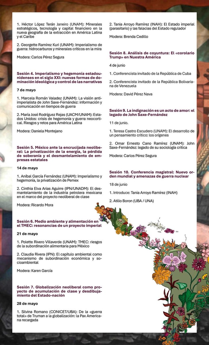 infpmorena's tweet photo. 📣El INFP a través de su Coordinación Académica INFP les invita a participar en el Seminario "Reflexiones sobre América Latina: Imperialismo, neoliberalismo y geopolítica en la obra de John Saxe-Fernández".

Les invitamos a leer detenidamente la convocatoria y realizar tu registro antes del 15 de abril.

📅 16 de abril al 18 de junio.
⏰ 17:00 hrs.
📲Realiza tu registro en: https://t.co/v2VYUOWjdU

¡Sin formación no hay transformación!