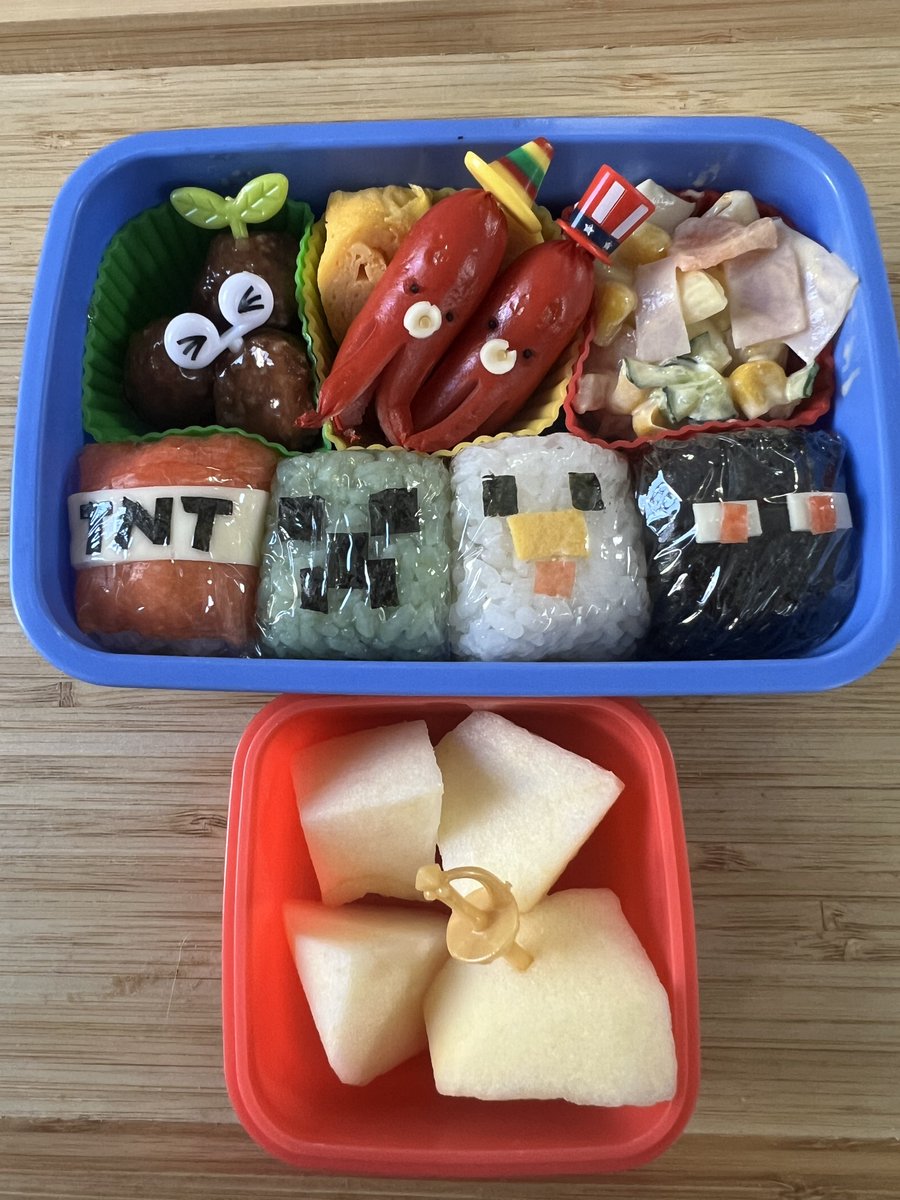 lovechang718's tweet photo. 今日の息子のマイクラ弁当🍱 https://t.co/0WedtvB3UI
