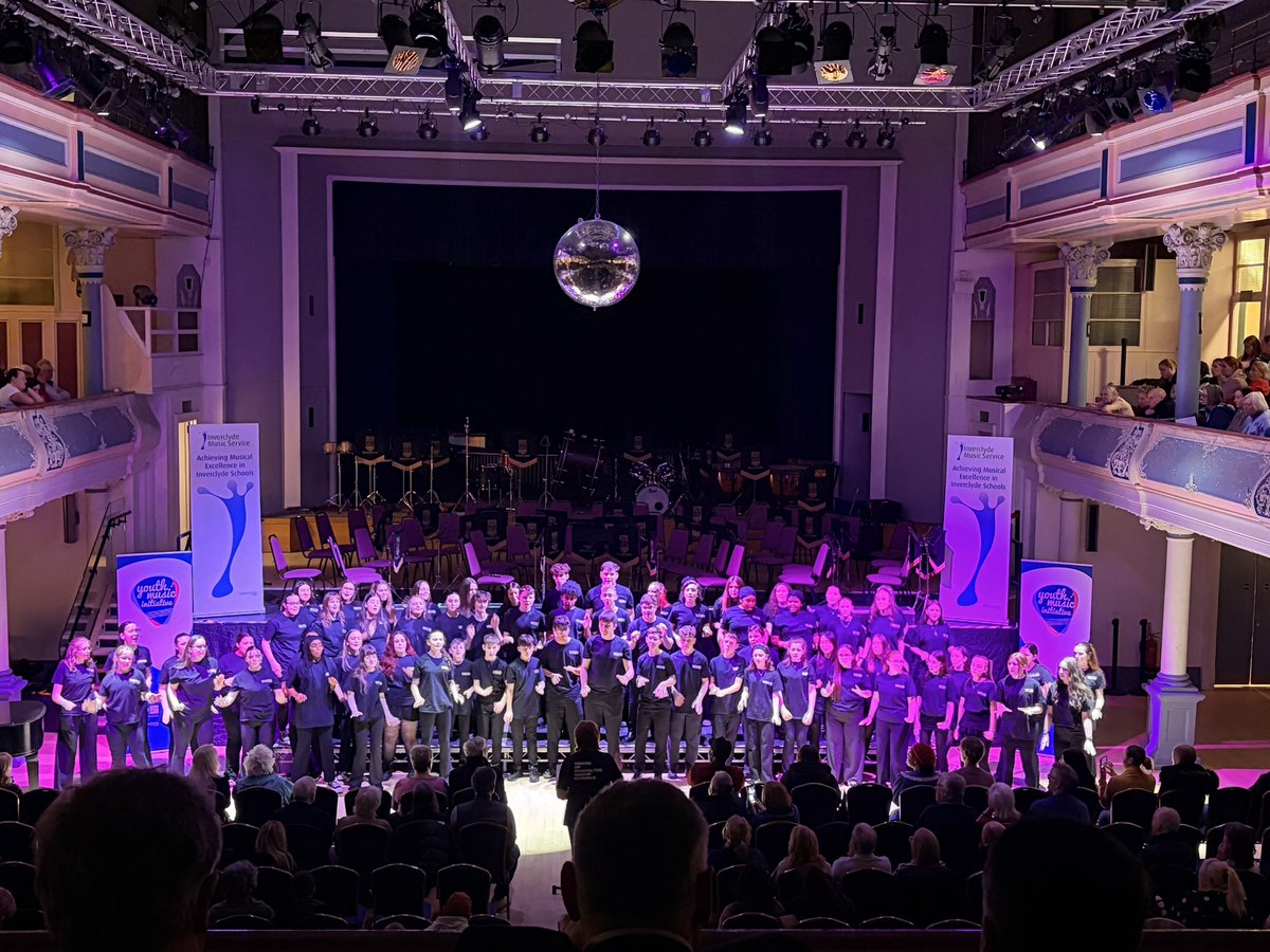 IAPerfArts's tweet photo. 🎶😊Congratulations to all of our amazing @invacad musicians and singers who performed at the Spring Gala Concert tonight! You were all fantastic! 🎉 Thank you to our @InverclydeMusic staff for all of their hard work and support! What a night! ❤️ @DhtLivingstone @MsMcCready https://t.co/CCamDoo1SW