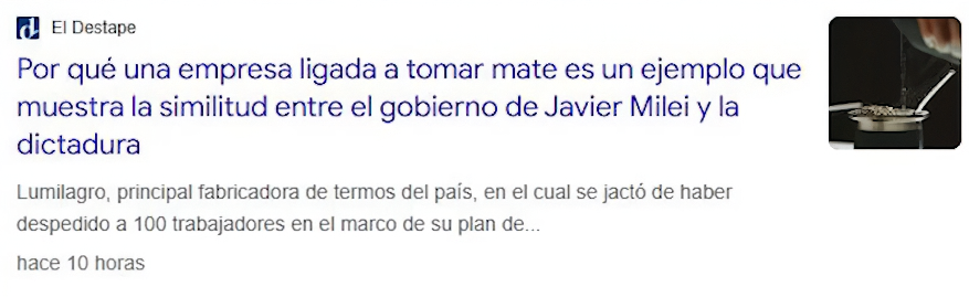 Hace casi 20 años vienen usando el mismo cuento: Que el campo y la dictadura, que el aire acondicionado y la dictadura, que las silobolsas y la dictadura y ahora...
La puta madre, <a href="/eldestapeweb/">El Destape</a>. Tanto cuesta ser original y menos cabeza de tacho Y ustedes se dicen periodistas?!
