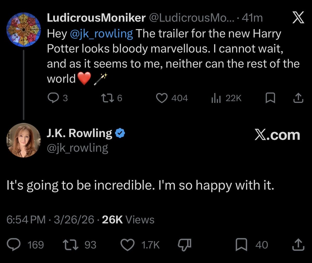 Harry Potter Universe tweet media