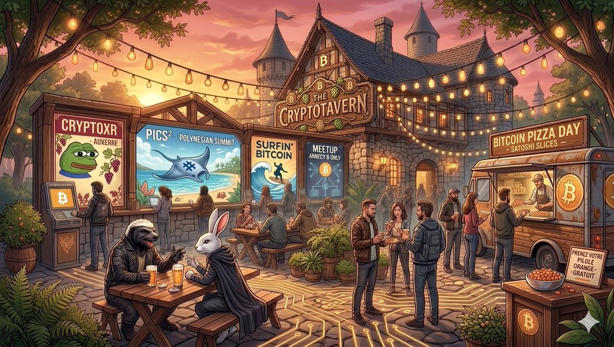 KykyOrangepill's tweet photo. 🍻🔸The CryptoTavern🔸🍻
est l’endroit où se rassemblent les aventuriers du #WEB3, la croisée des chemins du #CDFR!
Hub informatif concernant #BITCOIN, minage, privacy, projetsFR et tout ce qui concerne la cryptosphère.
Vous prendrez bien une ptite bière avec votre $XMR?
🧵⬇️ https://t.co/Lz3Vxi6emH