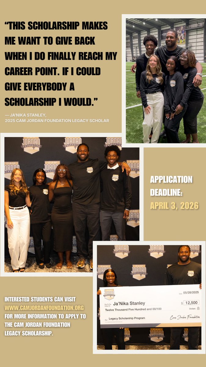 Cam Jordan Foundation tweet media