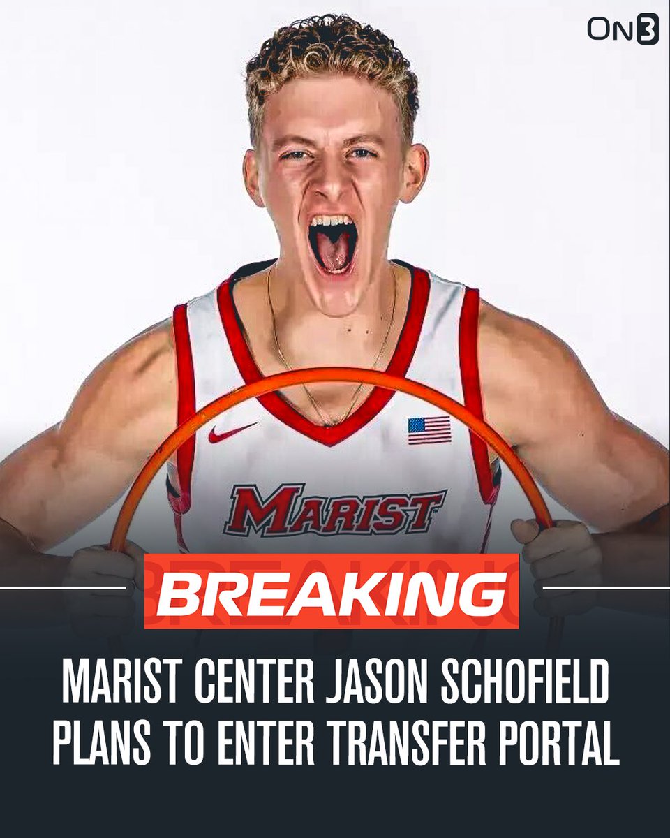 JamieShaw5's tweet photo. Marist center Jason Schofield will enter the @TransferPortal, per representation GVO Sports

The 6-10 sophomore averaged 8.0 points and 4.0 rebounds. Started final 18 games of the season.

From Poughkeepsie, New York.

https://t.co/AddKjTI0j4 https://t.co/VwkMDcbOzh