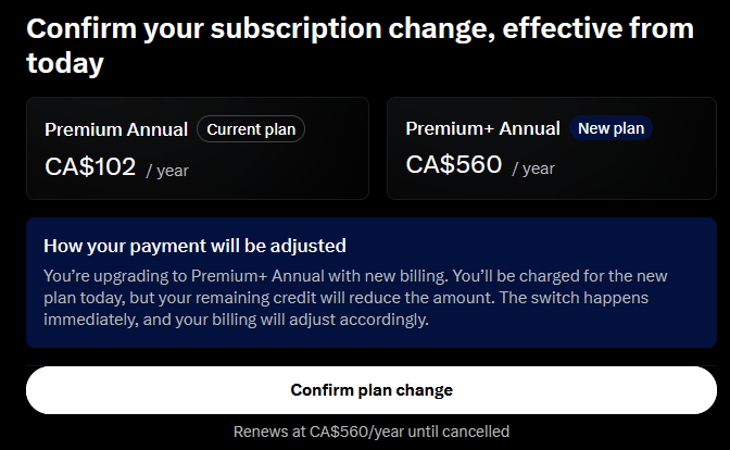 Gantosj's tweet photo. A surprising &amp; frankly greedy move by @X @elonmusk 

Millions of users were told to pay for X Premium to keep using TweetDeck. 
Now X has pushed TweetDeck into Premium+, raising the cost >5× from $102 to $560

No doubt @X is going to face a lot of backlash for this decision.🤮🤮 https://t.co/lVakaAmypP