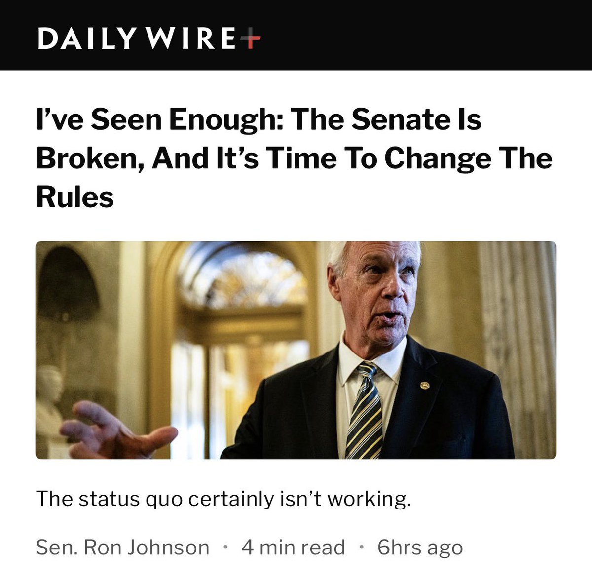 Senator Ron Johnson tweet media