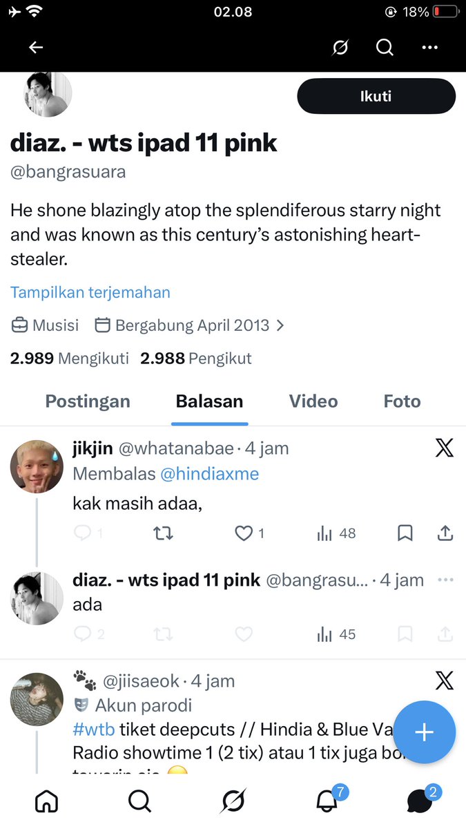ppiyaaaw's tweet photo. BANTU VIRAL!! masi aktif dan change name gais hati hati bgt sama ni akun, suka tipu tipu tiket, jualan ipad ip dll haha uda banyak korban dan yg tau HATI HATI YANG DI REPLY SM DIA!!! @bangrasuara 
#wts #wtb #zonauang #zonajajan #penipu https://t.co/LFIM4nE6Bi