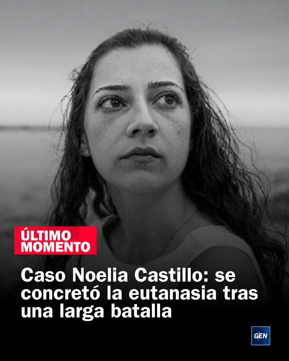 SomosGEN's tweet photo. #GenInforma | Murió Noelia Castillo tras acceder a la eutanasia, luego de una larga batalla judicial impulsada por su familia para impedir el procedimiento. El caso dividió opiniones en España y reabre el debate sobre el derecho a morir dignamente.
Medios españoles como Cadena SER y El País informaron sobre su fallecimiento.
#CasoNoelia #España #Noticias #Internacionales