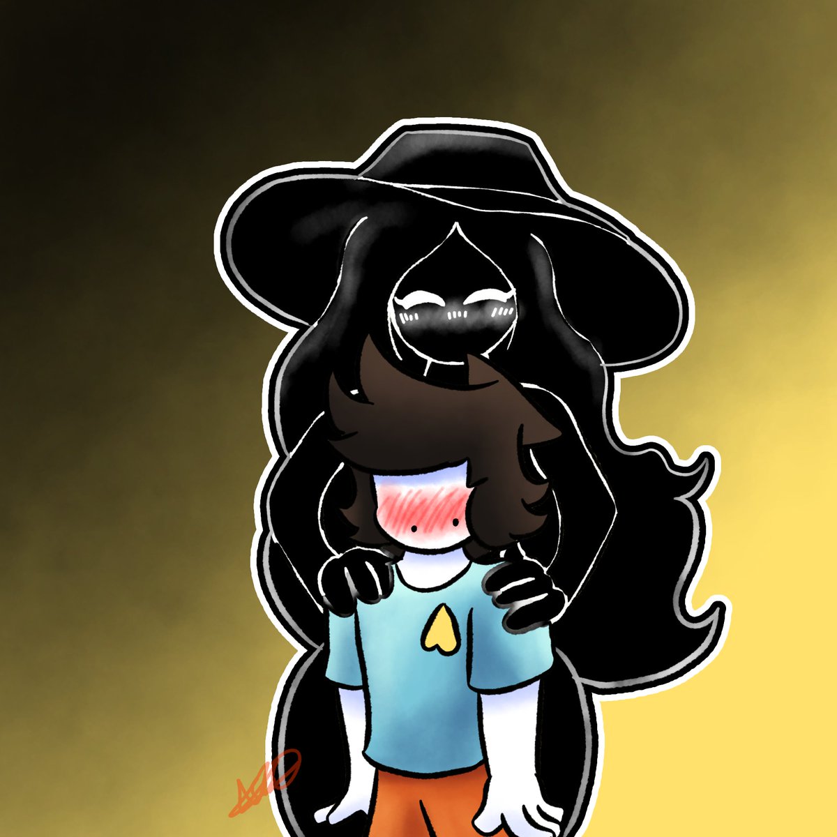 Cute ship :3 Dan x Mary (oc of <a href="/Cadeypop/">Cadeypop</a> ) jejej very cute 
#art #ship #Danships #digitalart #dibujo #artedigital