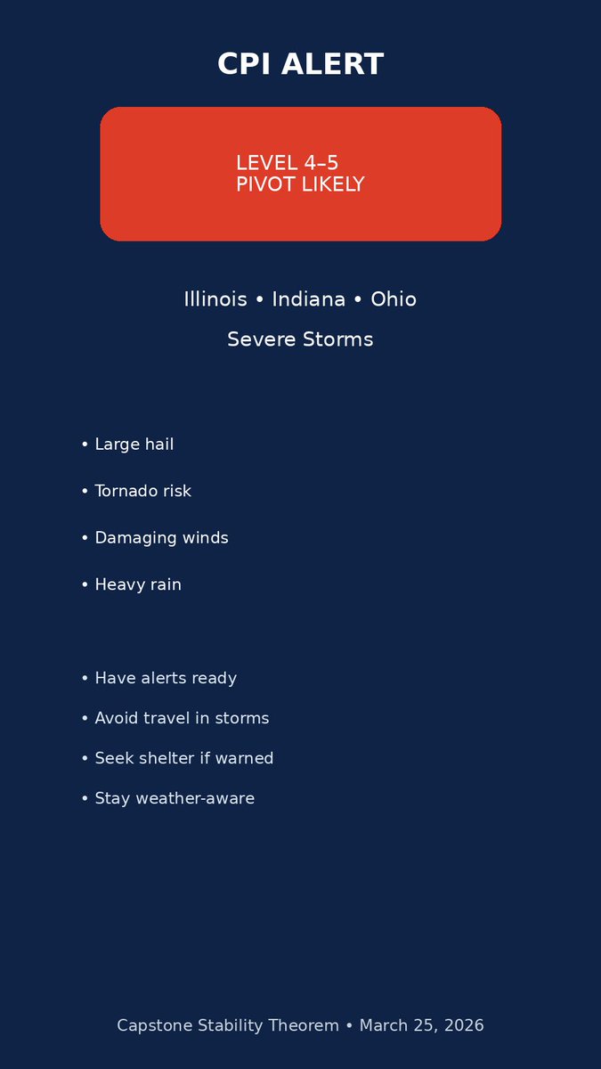 HEIS_Tswvlis's tweet image. #Capstone Super #Weather Dashboard for March 26, 2026

#Storm forecasted for Illinois, Indiana, &amp;amp; Ohio area. The storm is building or #brewing &amp;amp; will be heading to #Pivot, which is when the storm will #peak.

Watch #local #warnings and #advisory.

Be safe out there!