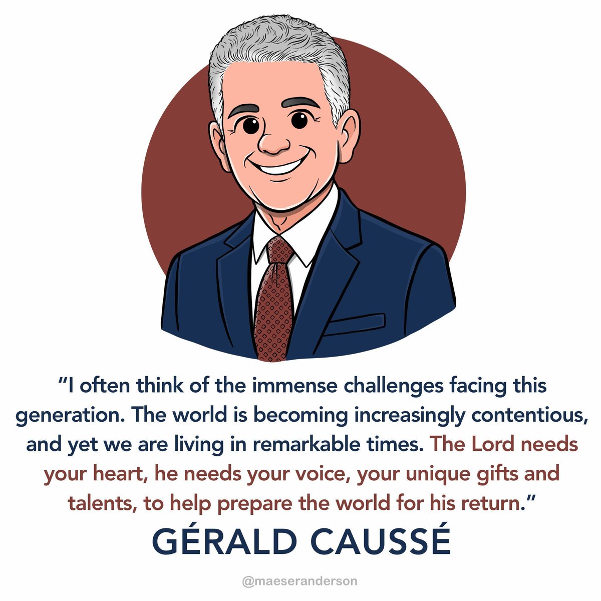 MaeserART's tweet photo. ”I often think of the immense challenges facing this generation. The world is becoming increasingly contentious, and yet we are living in remarkable times. The Lord needs your heart, he needs your voice, your unique gifts and talents, to help prepare the world for his return.” https://t.co/zKD8WdfyPh