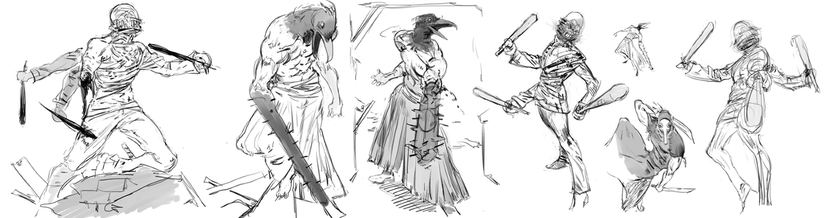 Lotsa DP sketches from January~