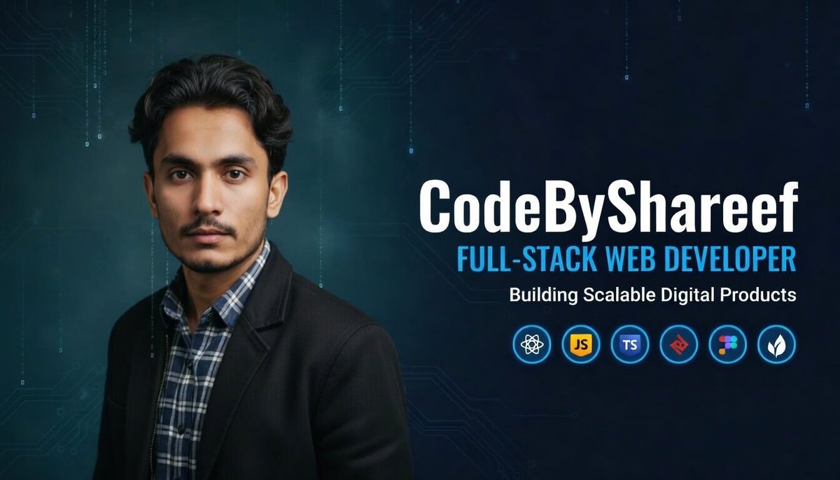 CodeByShareef's tweet photo. CodeByShareef | Full-Stack Web Developer

Building scalable digital products with modern tech.

Freelance projects open.

DM for collaborations 👇

#FullStackDeveloper #WebDevelopment https://t.co/mR4hE3m7vQ