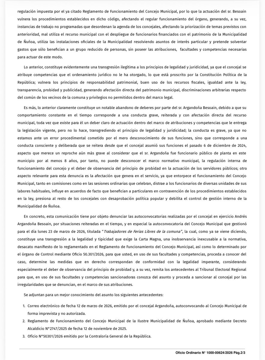 Andrés Argandoña Concejal Ñuñoa tweet media