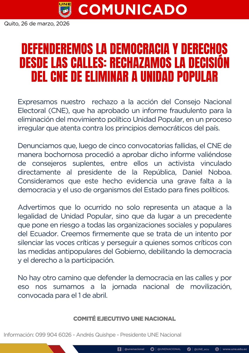 UNE NACIONAL tweet media