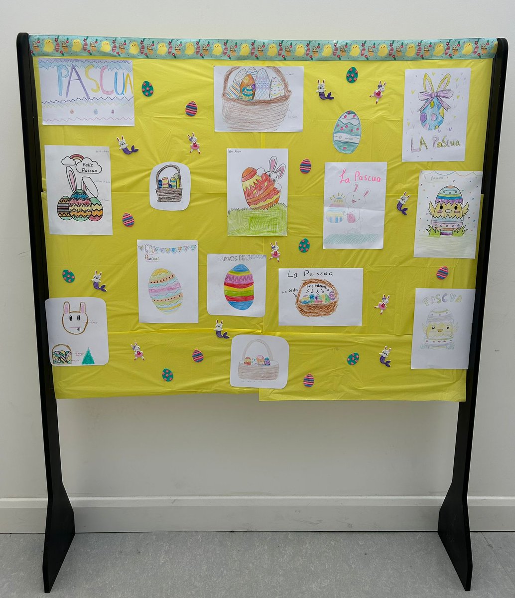 Form 1 <a href="/colaiste/">Coláiste Chiaráin</a> students are ready for their Easter holidays - but first they have been busy learning new Spanish vocabulary and decorating their board. ¡Felices fiestas!