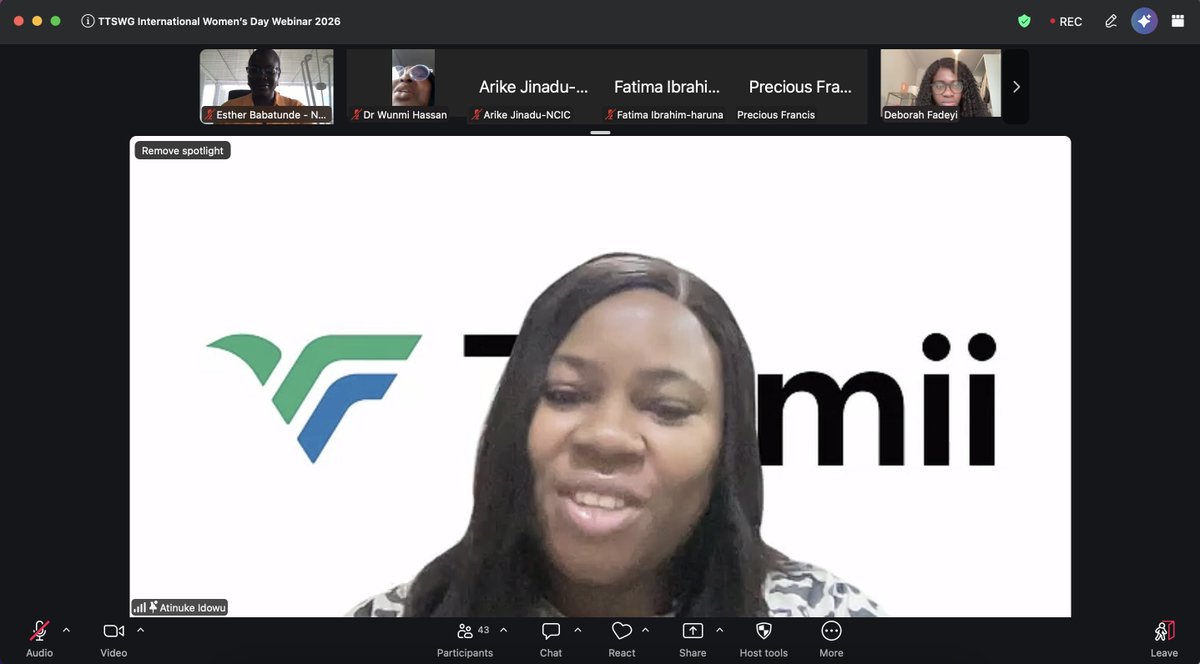 TTSWG_'s tweet photo. and Atinuke Idowu, – for sharing their insights, strategies, and experiences. Thank you also to all participants for making the conversation rich, inspiring, and action-oriented. Let’s continue to work towards a more inclusive and equitable tech ecosystem. #InternationalWomensDay https://t.co/8pRU64ZOUd