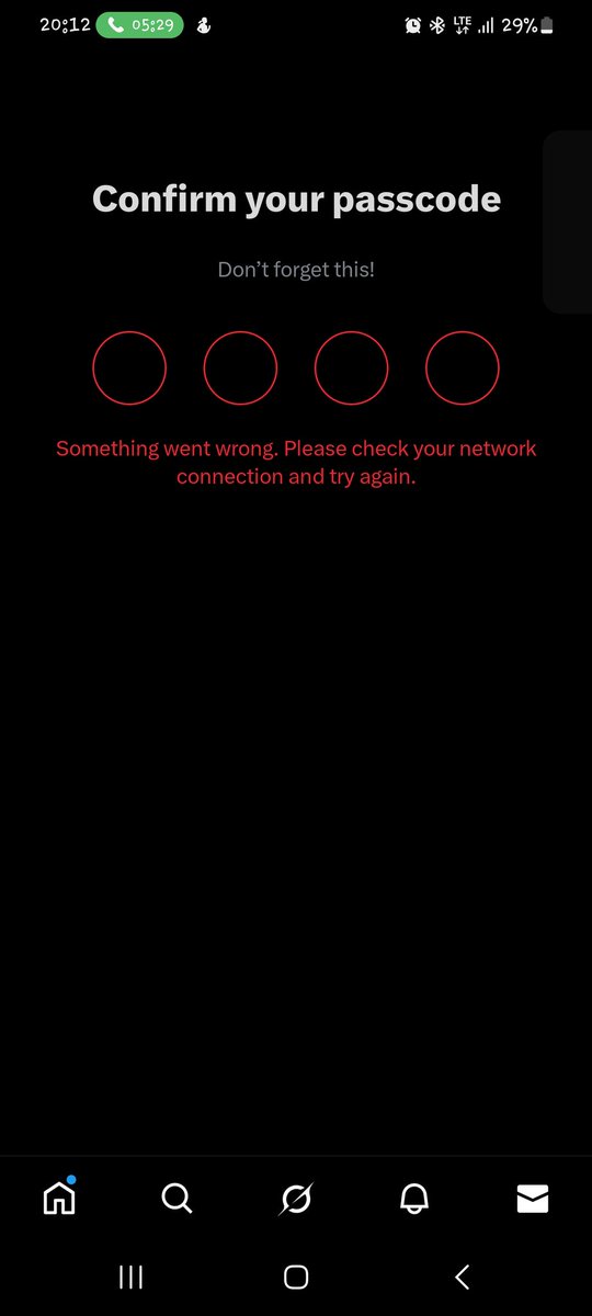 ccejay13's tweet photo. @X hello, I can't seem to create my passcode in an attempt to access my dm, but every other thing works like tweeting you. @X https://t.co/CdDiQtT4cK