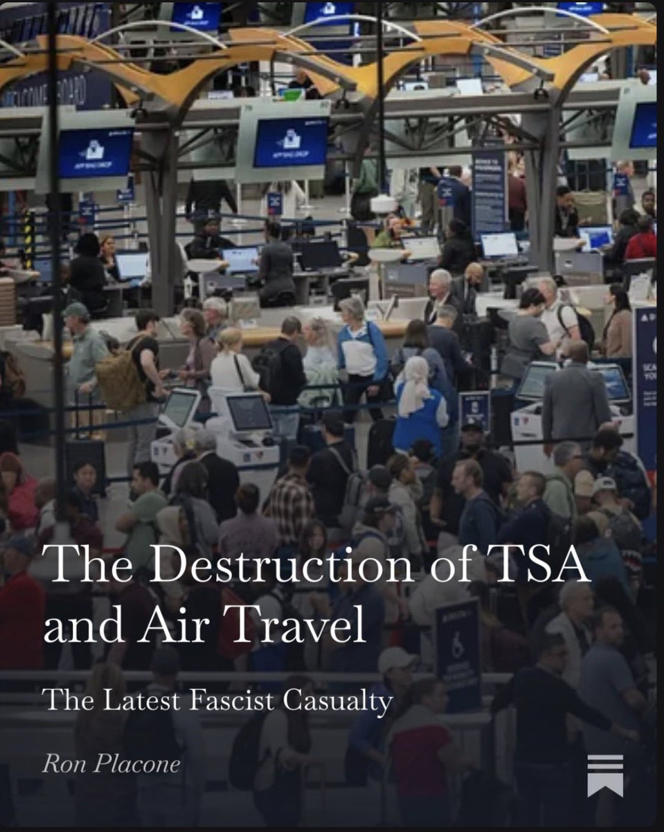RonPlacone's tweet photo. What’s happening at airports around the US should bother you. Even if you’ve never been on a plane, even if you have no plans to go on a plane. This is so much more than just a longer time in line.

One of the elements of fascism is the complete erosion of all institutions… https://t.co/LhH0S0mW57