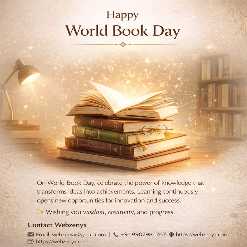 webzenyx37486's tweet image. Knowledge is the key to innovation and growth.
Continuous learning helps businesses adapt, evolve, and stay ahead in a competitive market.

Contact Webzenyx:
🌐 webzenyx.com
📧 webzenyx@gmail.com
📞 +91 9907984767

#WorldBookDay #Learning #Knowledge #Webzenyx #Growth