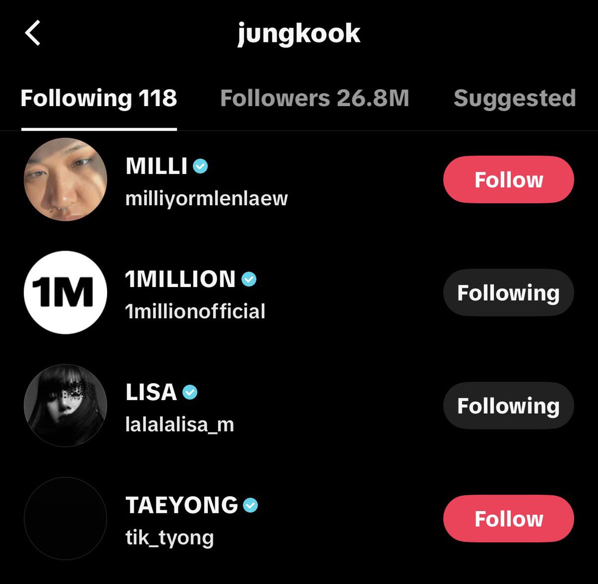 bangp1nkluvr's tweet photo. the way LISA was the second person Jungkook followed when he started following the whole industry 🤗🩷

i know 97 liner besties when i see it https://t.co/LjIct2LuQt