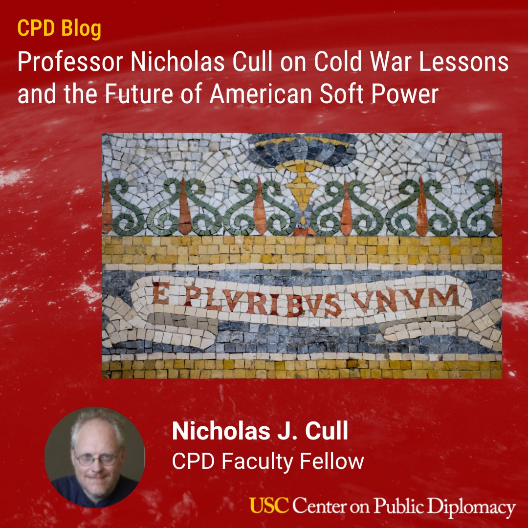 Professor Nicholas Cull discusses Cold War lessons and the future of American soft power in a conversation with Elsa Goebel-Bain, a student at Princeton University.

🔗: uscpublicdiplomacy.org/blog/professor…