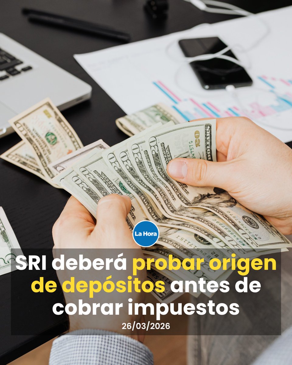 El SRI deberá probar el origen de los depósitos bancarios antes de cobrar impuestos 💵, tras una resolución de la Corte Nacional 📂. Te explicamos 👉 lhra.ec/Bq9kYpj