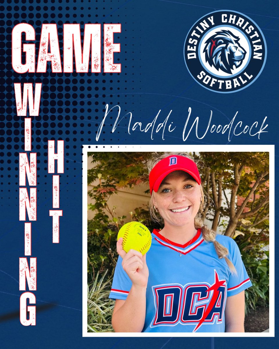 dca_lionsSB's tweet photo. Maddi coming in clutch with the game winning hit bringing home KK Fulmer last night against Saint Francis!  @MWoodcock2026 #dcalions @Go_DCAAthletics #dcasoftball https://t.co/WBajoR25W6