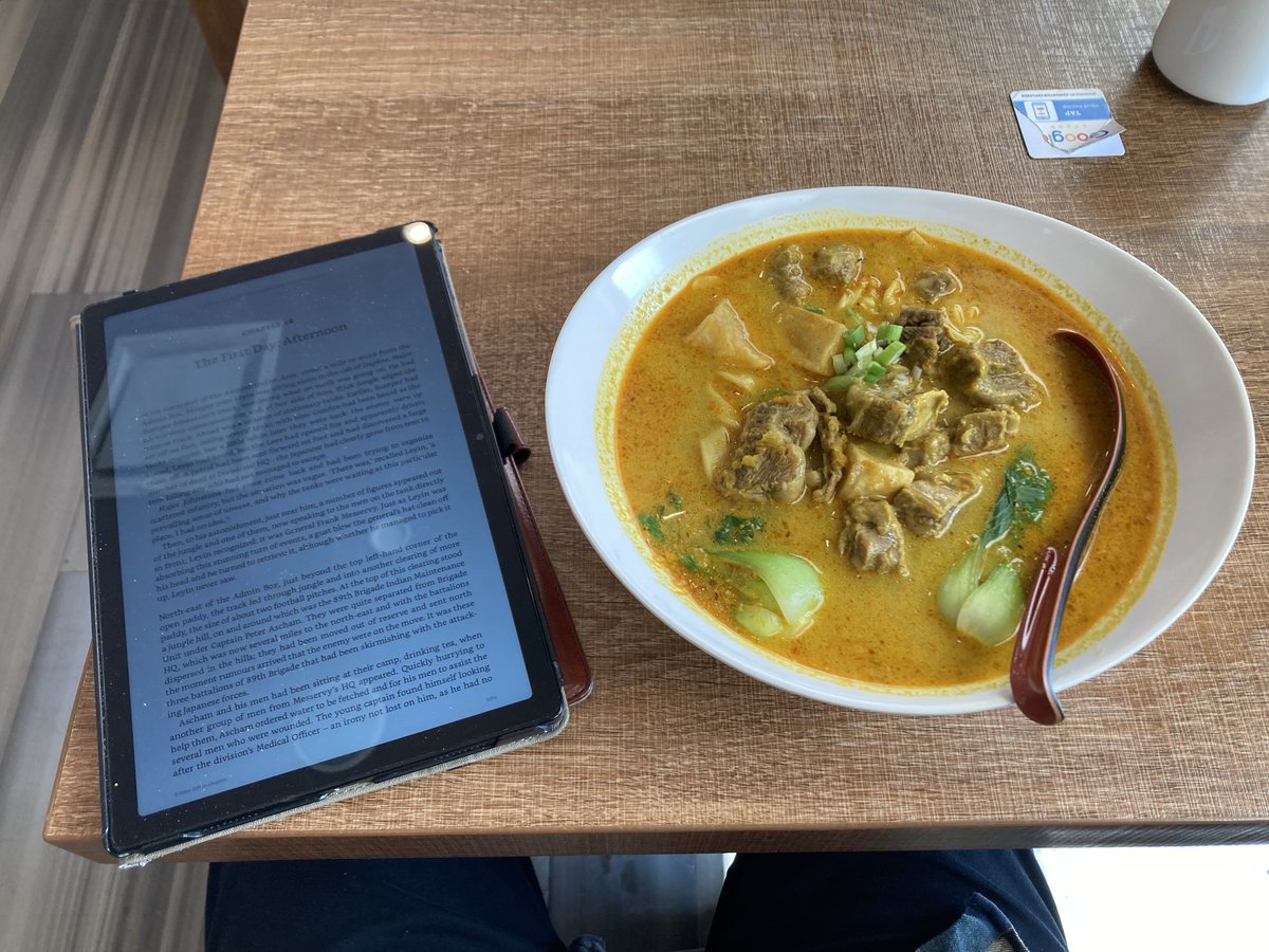 It is a beef curry noodle soup and 'Burma 44' the Battle of the Admin Box kind of day.