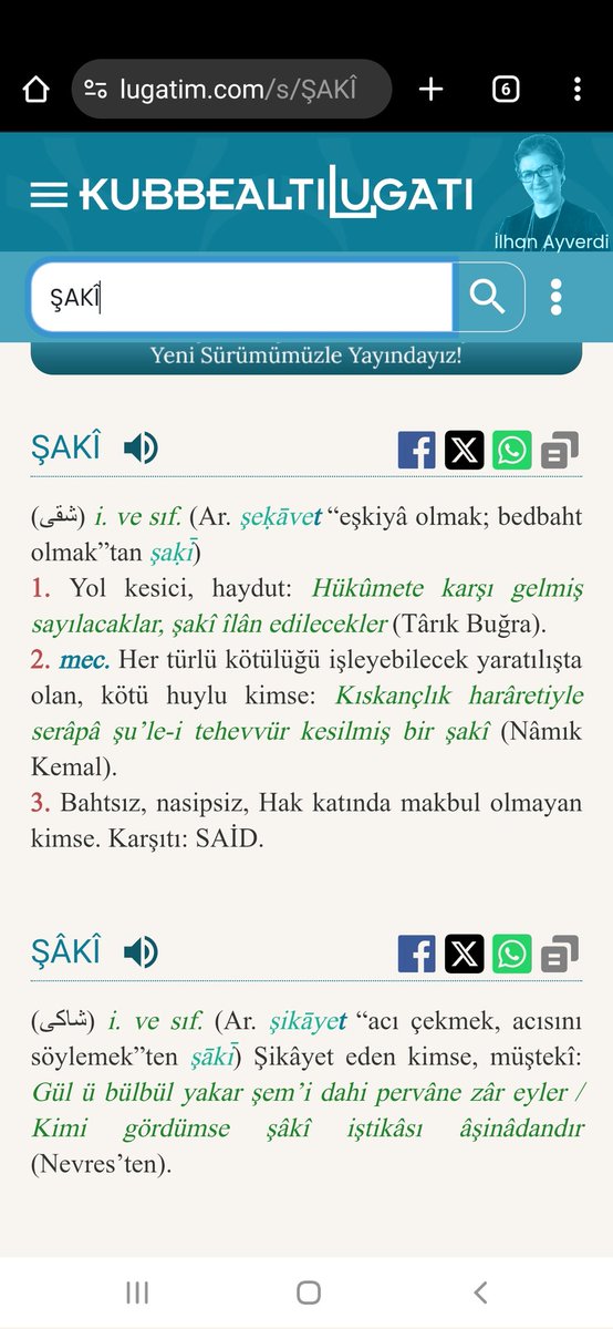 necatiisler's tweet photo. Şâkî olan şaḳî olur. (Necati İşler)

Şâkî: Şikayet eden.
Şaḳî: Bedbaht, mutsuz. https://t.co/Y9ooJouFFs