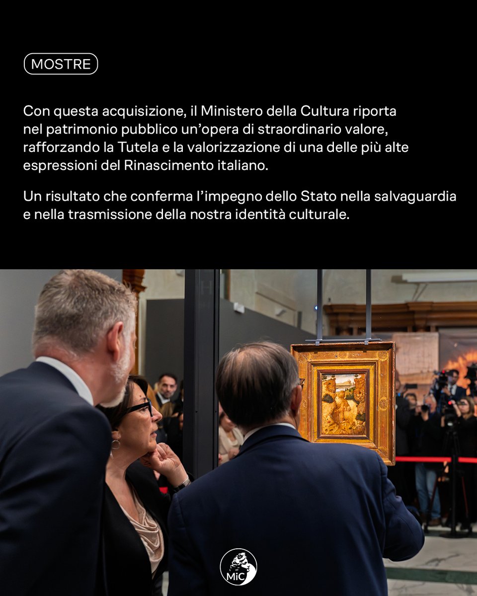 MiC_Italia's tweet photo. L’“Ecce Homo” di Antonello da Messina torna in Italia.
Presentato al @SenatoStampa il capolavoro acquisito dal #MiC, destinato al #MuNDA de L’Aquila.
In mostra gratuita dal #27marzo al #7aprile.

🔗 https://t.co/o3Eb7DB4SW https://t.co/gqMD6kRRZ2