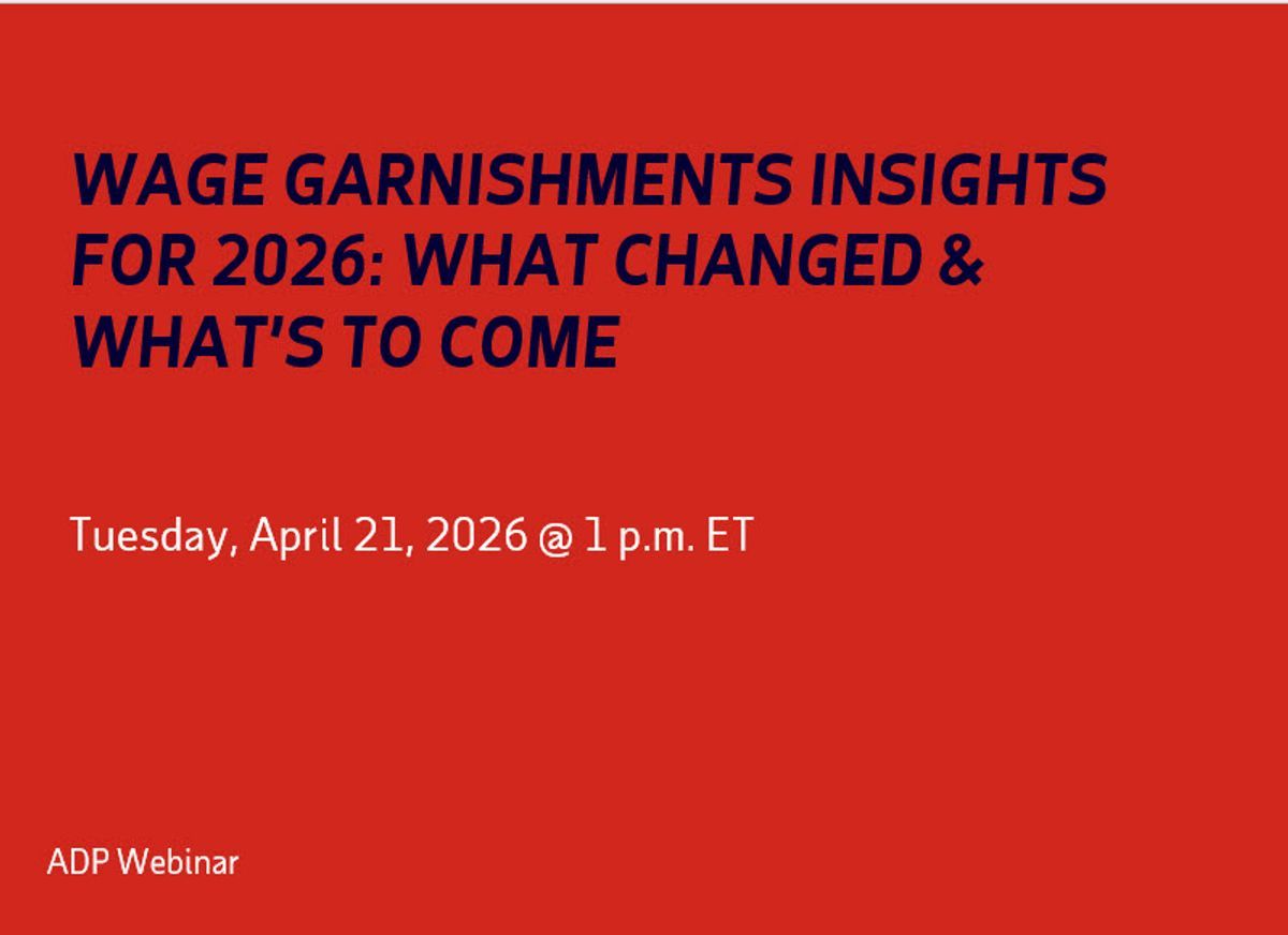 amykgranger's tweet photo. [Webcast] Join us and gain valuable insights into the latest trends, legislative updates, and practical tips to confidently navigate the intricacies of #wagegarnishments
https://t.co/i2RqZ7ANin https://t.co/84CfV1jxis