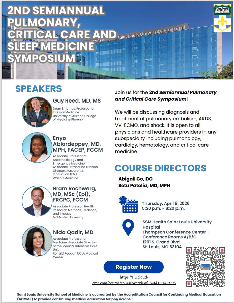 SLU Pulmonary and Critical Care Fellowship tweet media