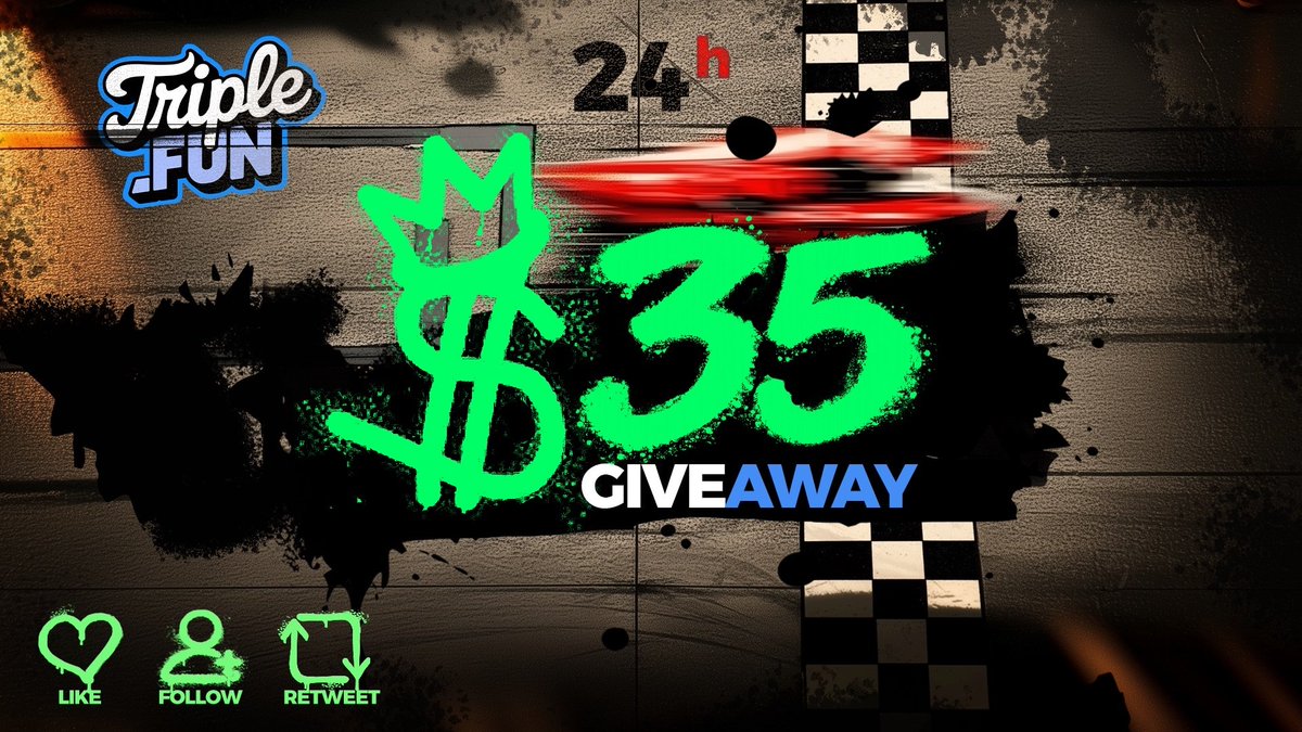 TripleFunTM's tweet photo. ⚡️ QUICK RACE: $35 PRIZE POOL!
One lap. 24 HOURS only. . 🏎️💨

THE GRID:
✅ Follow @TripleFunTM
✅ RT &amp; Like
✅ Join our Discord https://t.co/hfGupWg1Zf

🎁 THE NITRO BOOST: Get $10 GUARANTEED just for registering before our April launch on https://t.co/JygVP4akJs ⚡️ https://t.co/PyYHMMYyFA