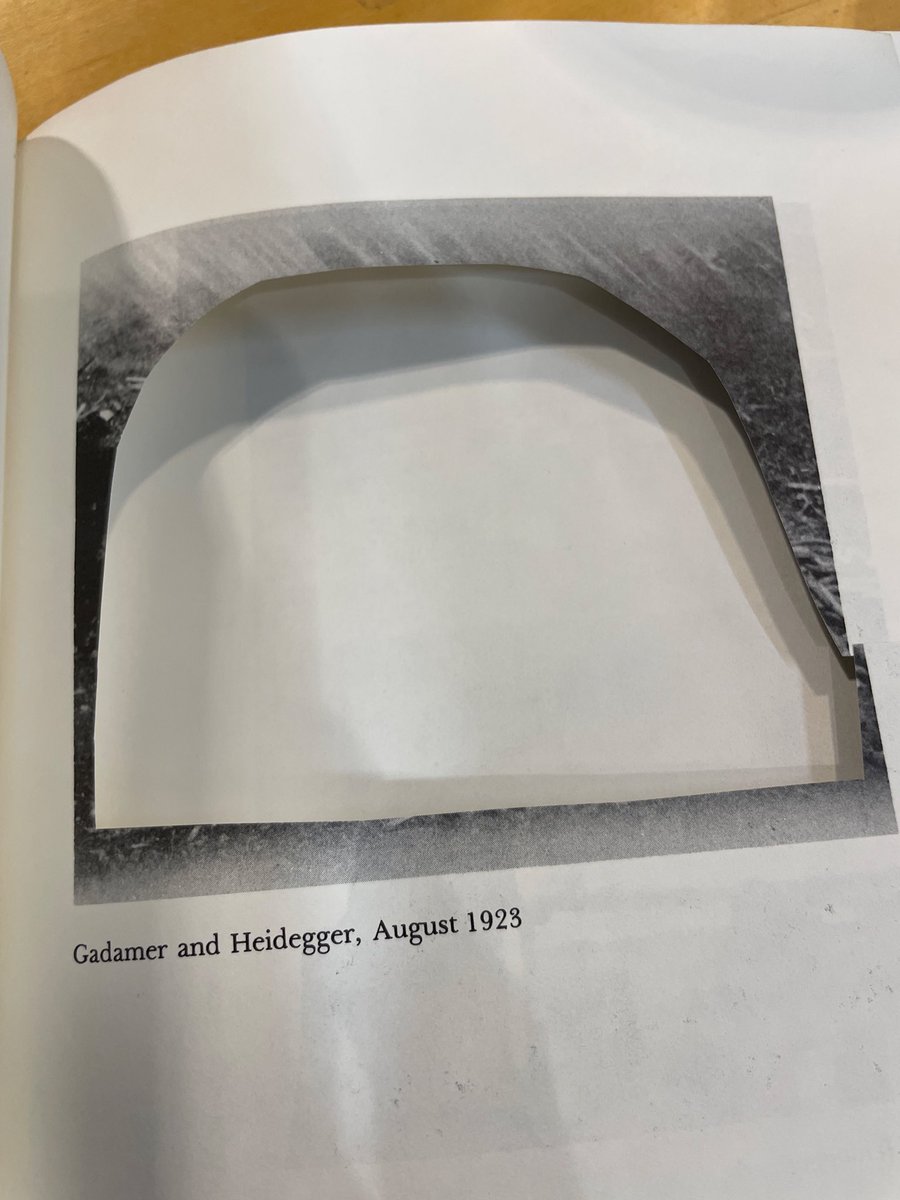 Absolutely wild defacement to this copy of the Gadamer ‘great philosophers I have known’ book